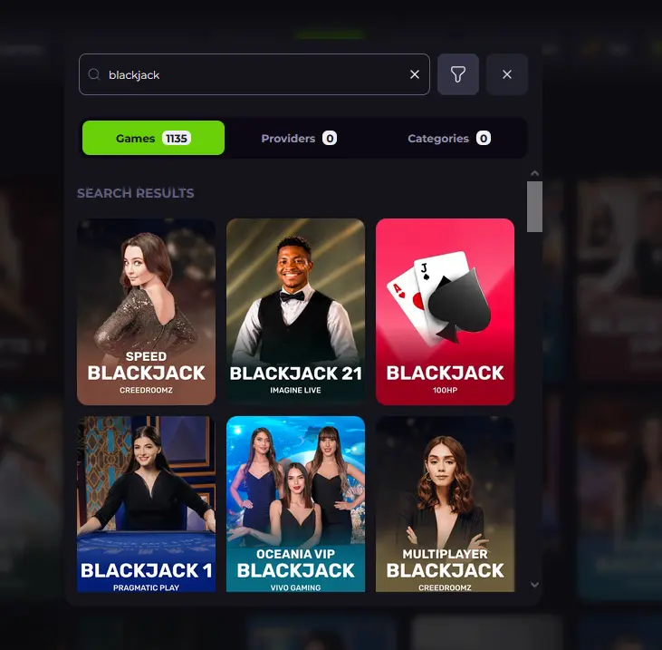 Drakaris live blackjack table with multiple seats and side bet markers
